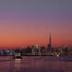 Dubai skyline at sunset